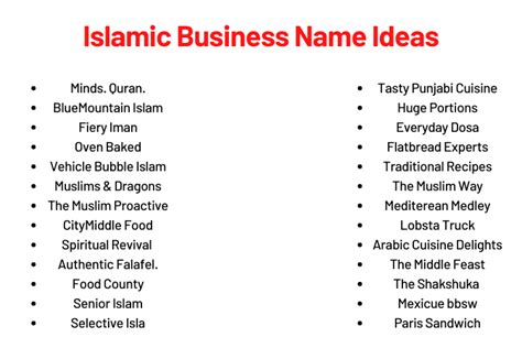 Consider a name that tells a story. . Beautiful islamic business names